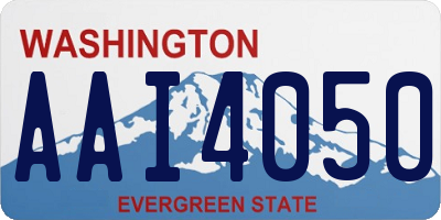 WA license plate AAI4050