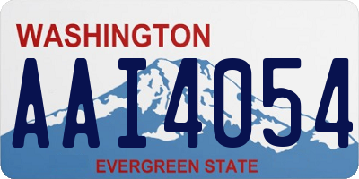 WA license plate AAI4054