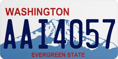 WA license plate AAI4057