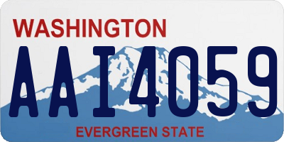 WA license plate AAI4059