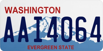 WA license plate AAI4064