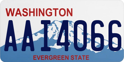 WA license plate AAI4066