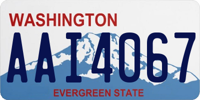 WA license plate AAI4067