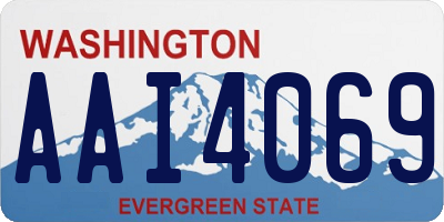 WA license plate AAI4069