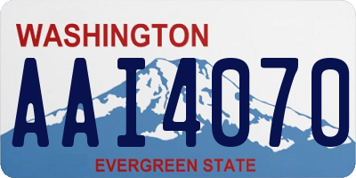 WA license plate AAI4070