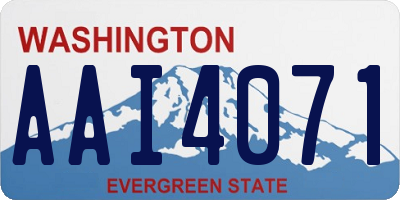 WA license plate AAI4071