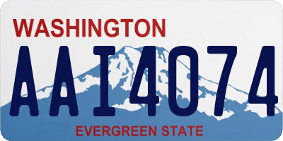 WA license plate AAI4074