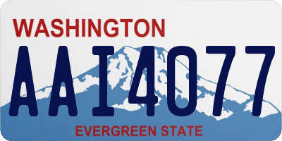 WA license plate AAI4077