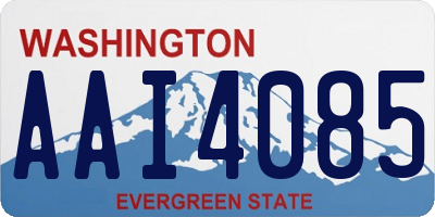 WA license plate AAI4085