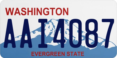 WA license plate AAI4087