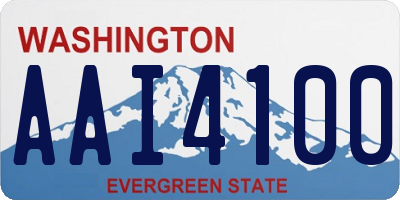 WA license plate AAI4100