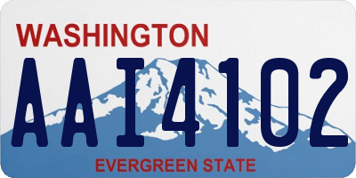 WA license plate AAI4102
