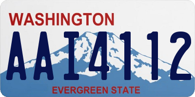 WA license plate AAI4112