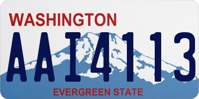 WA license plate AAI4113