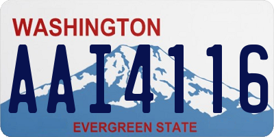 WA license plate AAI4116