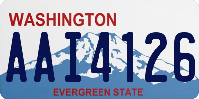 WA license plate AAI4126