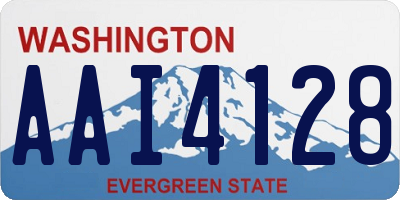 WA license plate AAI4128