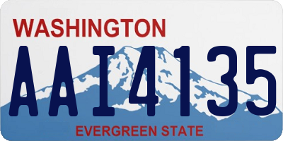 WA license plate AAI4135