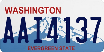 WA license plate AAI4137