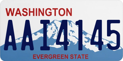 WA license plate AAI4145
