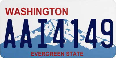 WA license plate AAI4149