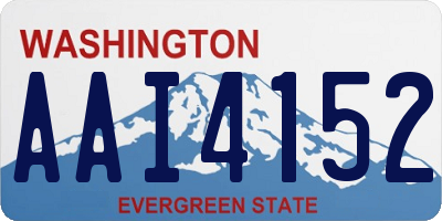 WA license plate AAI4152