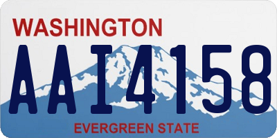 WA license plate AAI4158