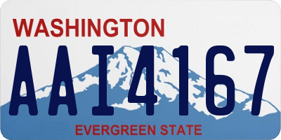 WA license plate AAI4167