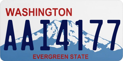 WA license plate AAI4177