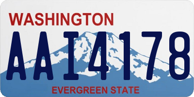 WA license plate AAI4178