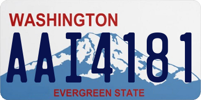 WA license plate AAI4181