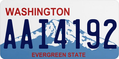 WA license plate AAI4192
