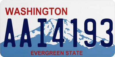WA license plate AAI4193