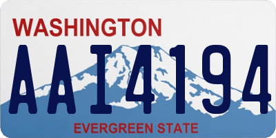 WA license plate AAI4194