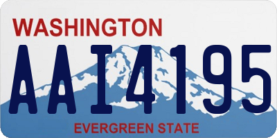 WA license plate AAI4195