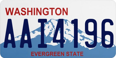 WA license plate AAI4196