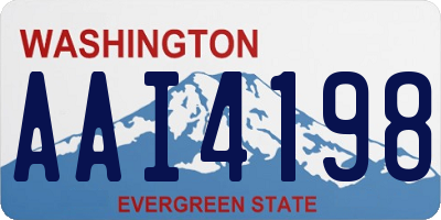 WA license plate AAI4198