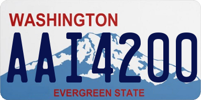 WA license plate AAI4200
