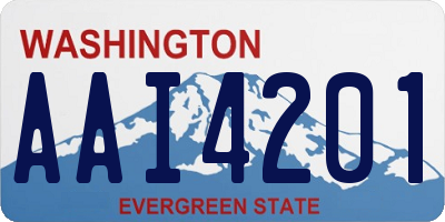 WA license plate AAI4201