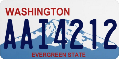 WA license plate AAI4212