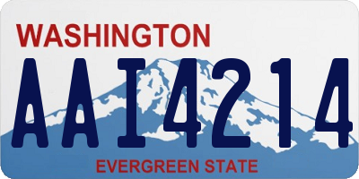 WA license plate AAI4214