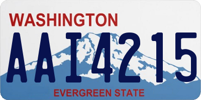 WA license plate AAI4215
