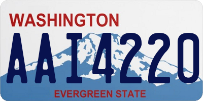 WA license plate AAI4220