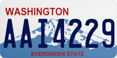 WA license plate AAI4229