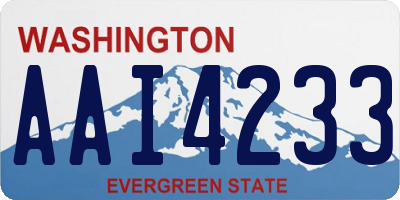 WA license plate AAI4233