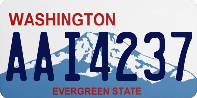 WA license plate AAI4237