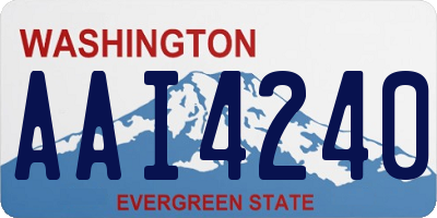 WA license plate AAI4240