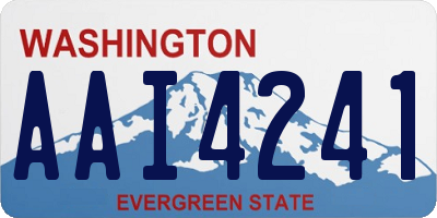 WA license plate AAI4241