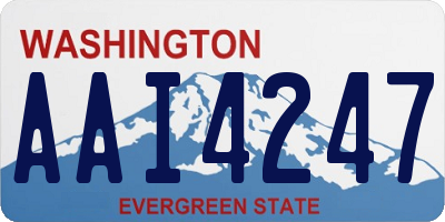 WA license plate AAI4247