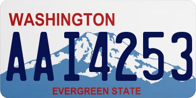 WA license plate AAI4253